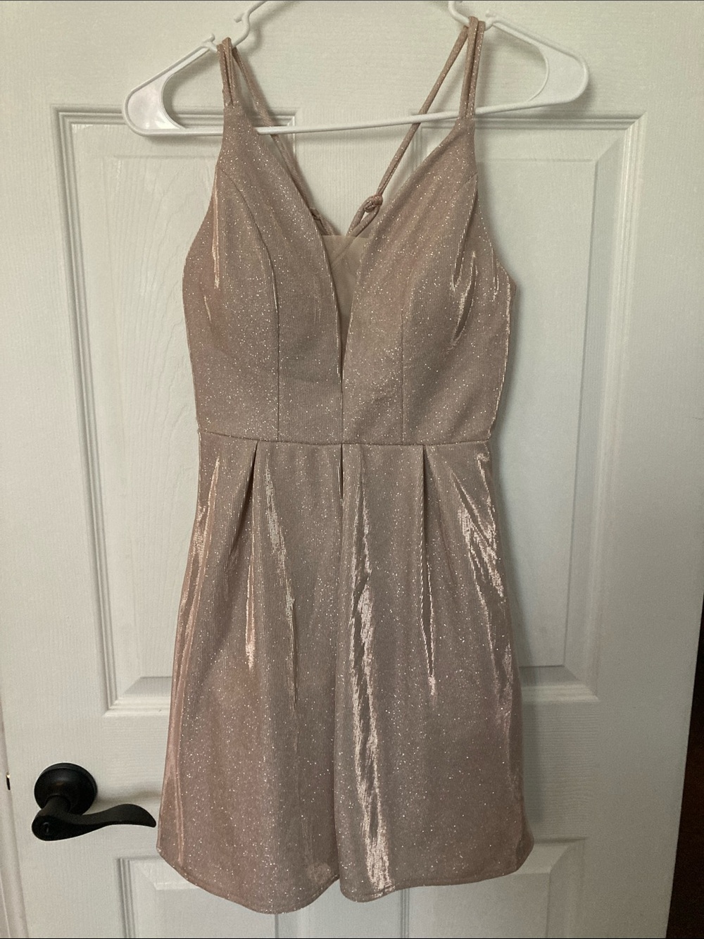 Crystal Doll Shimmering Blush Dress Size 1 XSMALL
